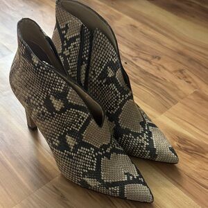 Vince Camuto Snakeskin Heeled Boots